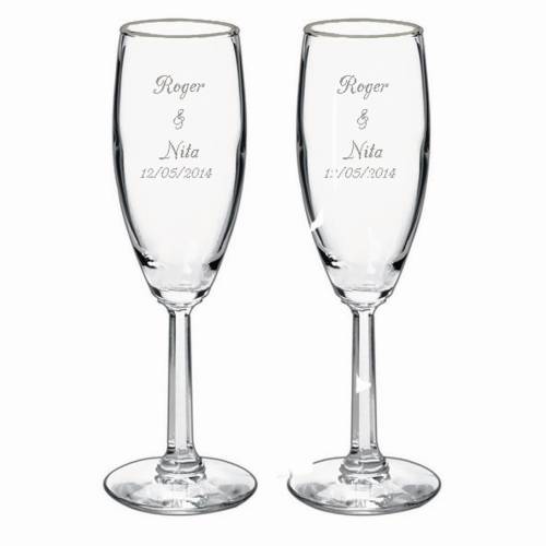 Personalized Champagne Flutes