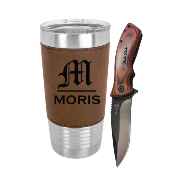 Personalized Leather Tumbler