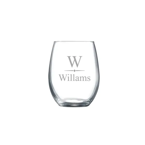 Personalized 9 oz. Stemless Wine Glass